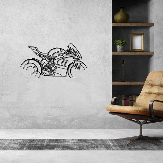 Panigale v4r Metal Wall Art Bike Silhouettes | Wall Decor | Gift For Men - Pixelgears
