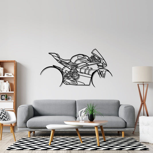 Panigale v4sp Metal Wall Art Bike Silhouettes | Wall Decor | Gift For Men - Pixelgears