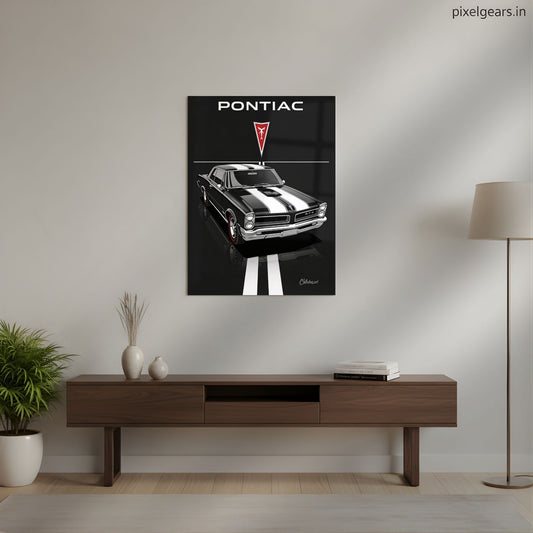 Pontiac GTO: The Muscle Vector Metal Poster | Aesthetic Pop Art Wall Decor & Painting