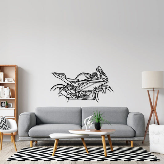 R3 Metal Wall Art Bike Silhouettes | Wall Decor | Gift For Men - Pixelgears