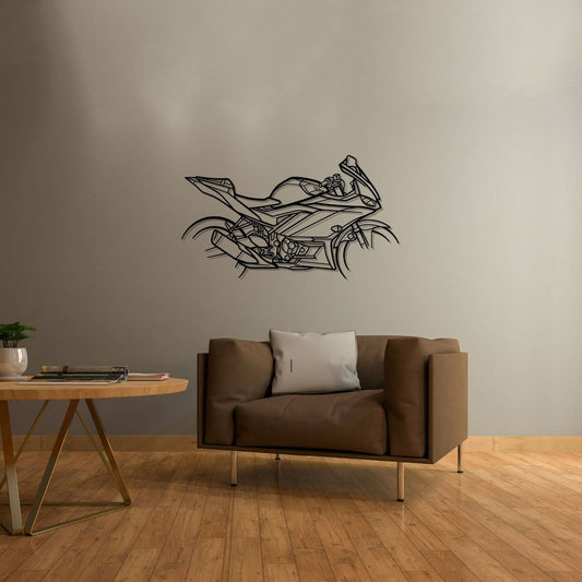 R3 Metal Wall Art Bike Silhouettes | Wall Decor | Gift For Men - Pixelgears