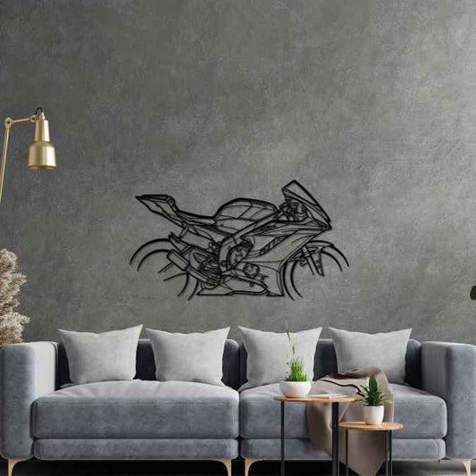 R6 2017 Metal Wall Art Bike Silhouettes | Wall Decor | Gift For Men - Pixelgears