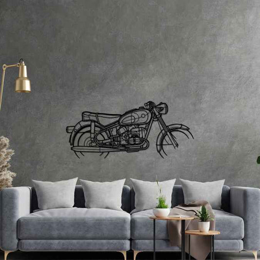 R69US 1968 Metal Wall Art Bike Silhouettes | Wall Decor | Gift For Men - Pixelgears