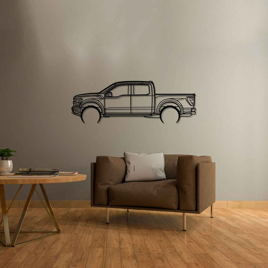 2022 Ford Ranger Raptor Metal Wall Art Car Silhouette | Personalized Car Gift For Men - PixelGears