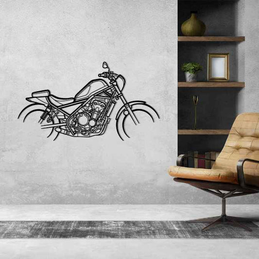 Rebel 500 Metal Wall Art Bike Silhouettes | Wall Decor | Gift For Men - Pixelgears