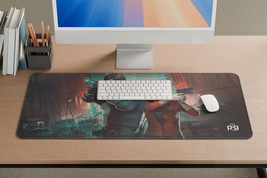 Resident Evil 2 Leon S Kennedy And Claire Redfield - XXL and XXXXL Mouse Pad - PixelGears