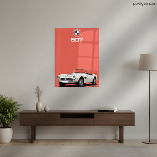 BMW 507 Roadster Royalty  Metal Poster | Aesthetic Pop Art Wall Decor & Painting