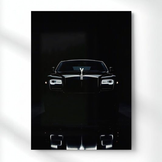 Rolls-Royce Black Majesty Metal Poster | Aesthetic Pop Art Wall Decor & Painting