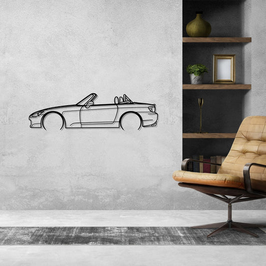 Honda S2000 Metal Wall Art Car Silhouette | Personalized Car Gift For Men - PixelGears