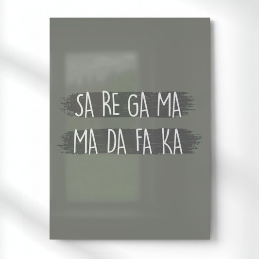 Sa Re Ga Ma – The Ma Da Fa Ka Poster Quote Metal Poster | Aesthetic Pop Art Wall Decor & Painting