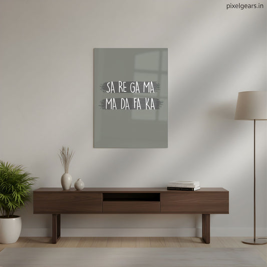 Sa Re Ga Ma – The Ma Da Fa Ka Poster Quote Metal Poster | Aesthetic Pop Art Wall Decor & Painting