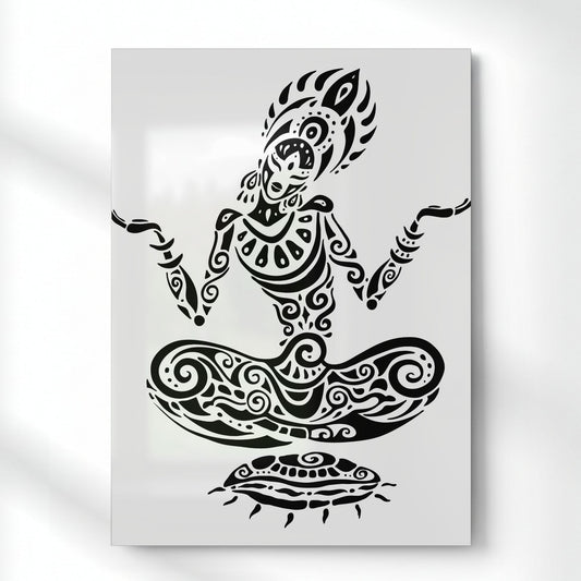 Sacred Meditation Metal Poster | Aesthetic Pop Art Wall Decor & Painting