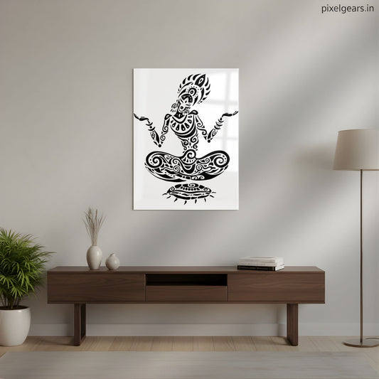 Sacred Meditation Metal Poster | Aesthetic Pop Art Wall Decor & Painting