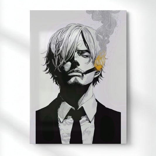 Sanji Smoking Style Metal Poster | Aesthetic Pop Art Wall Decor & Painting