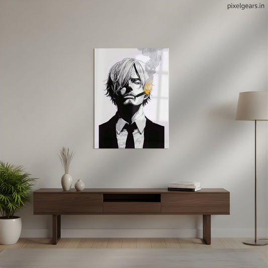 Sanji Smoking Style Metal Poster | Aesthetic Pop Art Wall Decor & Painting