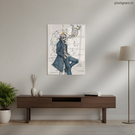 Sanji The Prince's Kick Metal Poster | Aesthetic Pop Art Wall Decor & Painting