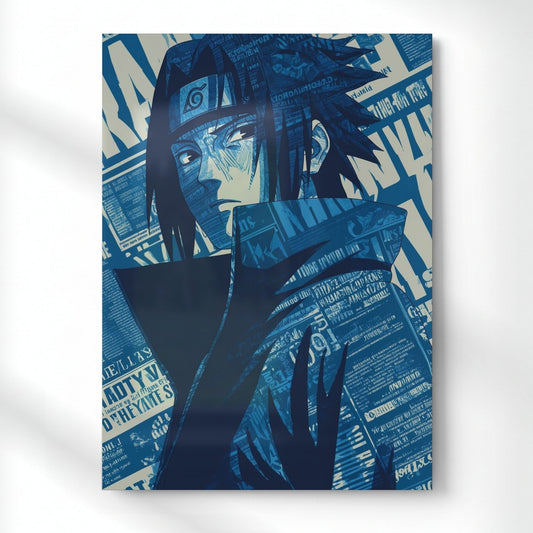 Sasuke Uchiha – The Lone Avenger Metal Poster | Aesthetic Pop Art Wall Decor & Painting
