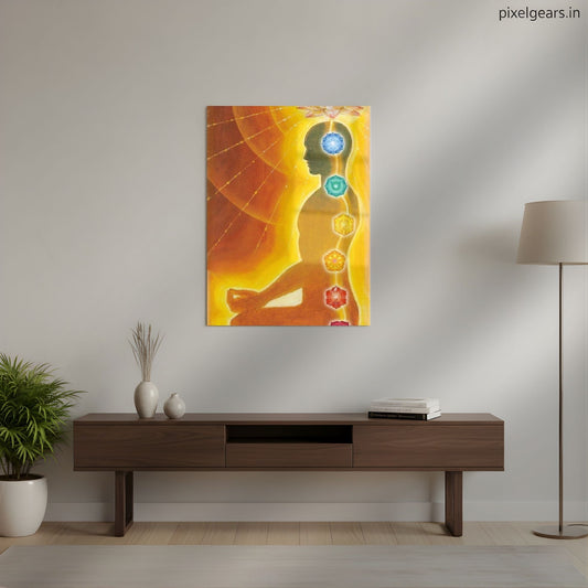 Seven Chakras Awakening Metal Poster | Aesthetic Pop Art Wall Decor & Painting