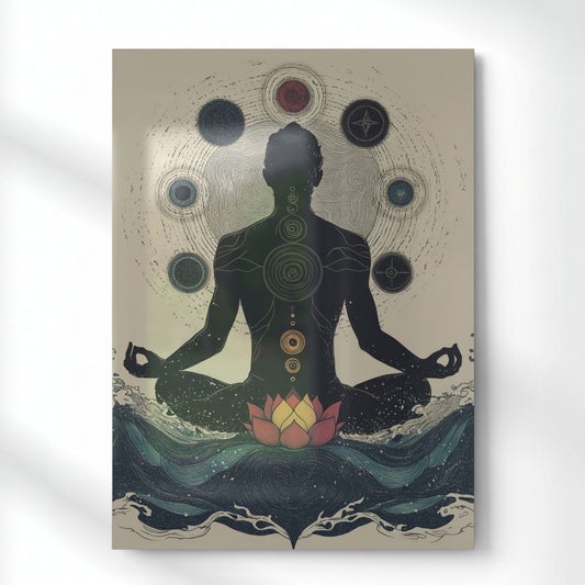 Seven Chakras Metal Poster | Aesthetic Pop Art Wall Decor & Painting