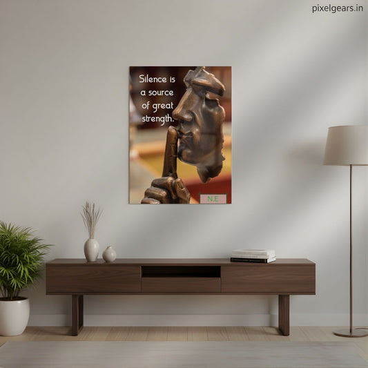 Silence: Great Strength Metal Poster | Aesthetic Pop Art Wall Decor & Painting