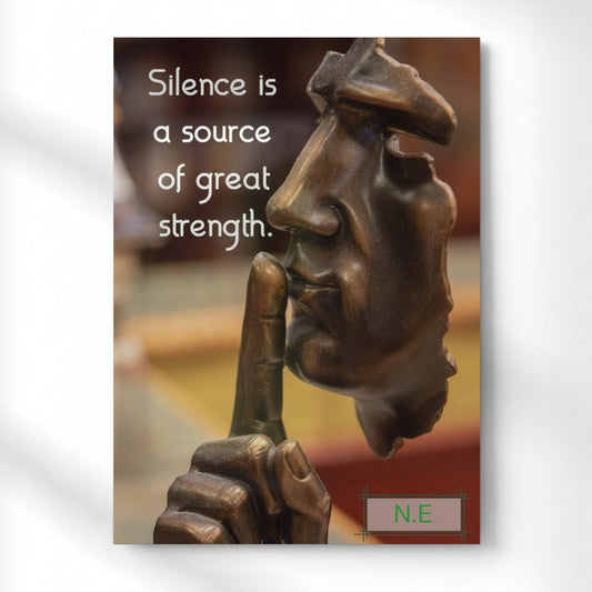 Silence: Great Strength Metal Poster | Aesthetic Pop Art Wall Decor & Painting