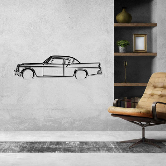 Studebaker Silver Hawk 1957 Metal Wall Art Car Silhouette | Personalized Car Gift For Men - PixelGears