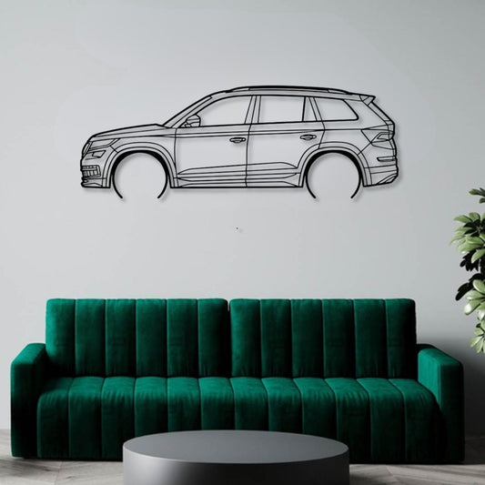 Skoda Kodiaq Metal Wall Art Car Silhouette | Personalized Car Gift For Men - PixelGears
