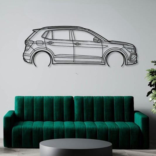 Skoda Kylaq Metal Wall Art Car Silhouette | Personalized Car Gift For Men - PixelGears