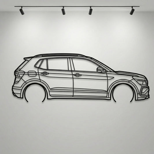 Skoda Kylaq Metal Wall Art Car Silhouette | Personalized Car Gift For Men - PixelGears