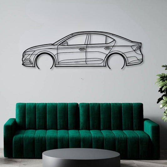 Skoda Octavia Metal Wall Art Car Silhouette | Personalized Car Gift For Men - PixelGears