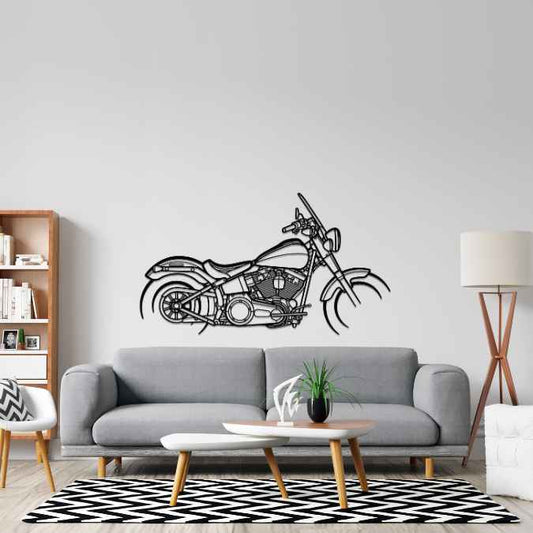 Softail Slim 2015 Metal Wall Art Bike Silhouettes | Wall Decor | Gift For Men - Pixelgears