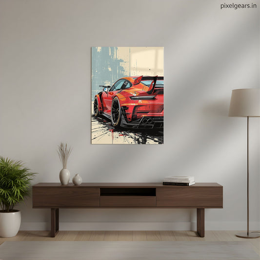 Splash of Speed Metal Poster | Aesthetic Pop Art Wall Decor & Painting