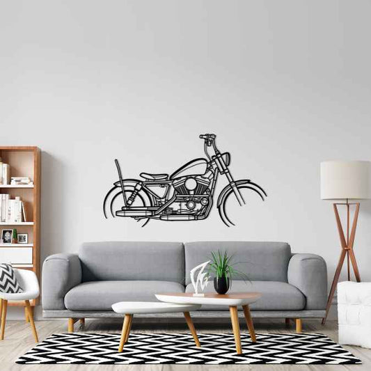 Sportster 1200C 1997 Metal Wall Art Bike Silhouettes | Wall Decor | Gift For Men - Pixelgears
