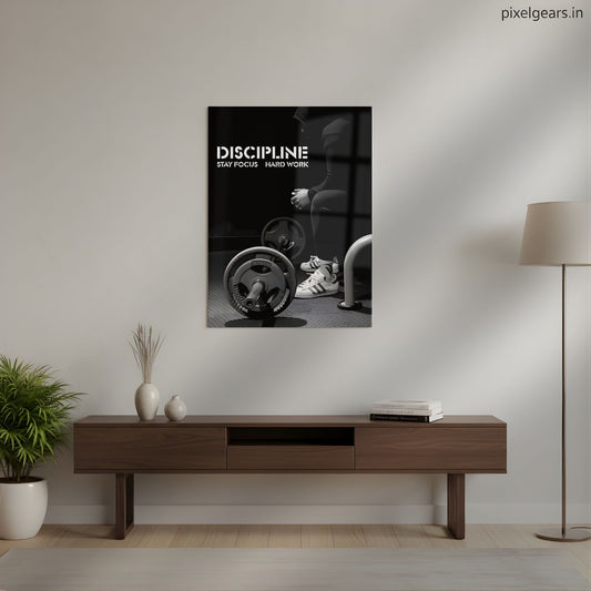 Stay Focus Hard Work Metal Poster | Aesthetic Pop Art Wall Decor & Painting