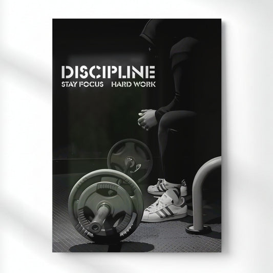 Stay Focus Hard Work Metal Poster | Aesthetic Pop Art Wall Decor & Painting