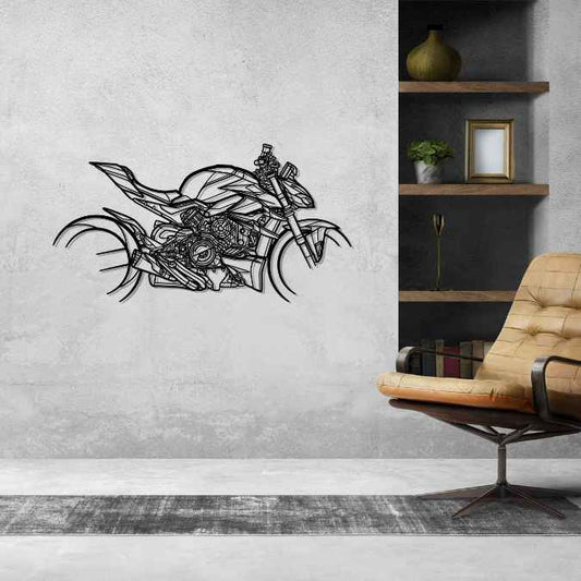 StreetFighter V4S Performance 2022 Metal Wall Art Bike Silhouettes | Wall Decor | Gift For Men - Pixelgears