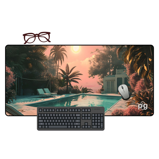 Summer Aesthetic Hotel Pool - XXL and XXXXL Mouse Pad - PixelGears