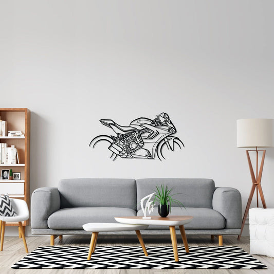 Panigale v4r Metal Wall Art Bike Silhouettes | Wall Decor | Gift For Men - Pixelgears