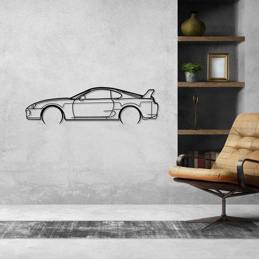 Supra MK4 1993 Metal Wall Art Car Silhouette | Personalized Car Gift For Men - PixelGears