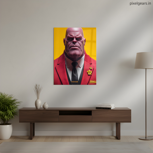Thanos Suit Edition Metal Poster | Aesthetic Pop Art Wall Decor & Painting