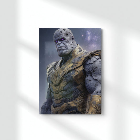 Thanos: The Final Word Metal Poster | Aesthetic Pop Art Wall Decor & Painting