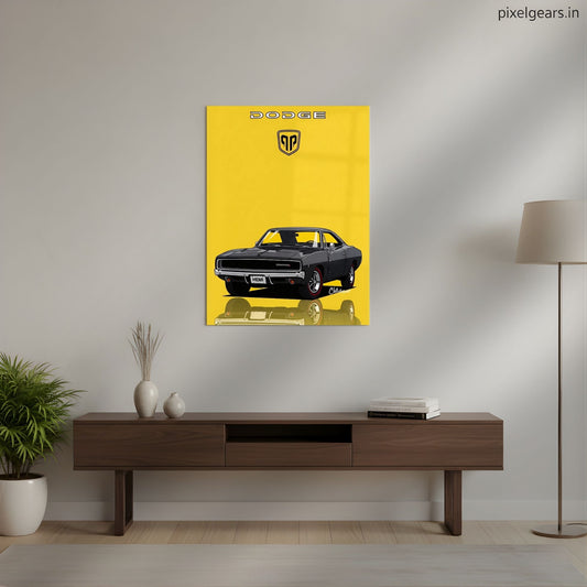 The Classic Dodge Metal Poster | Aesthetic Pop Art Wall Decor & Painting