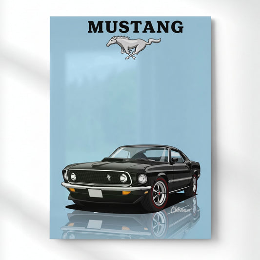 The Classic Mustang Metal Poster | Aesthetic Pop Art Wall Decor & Painting