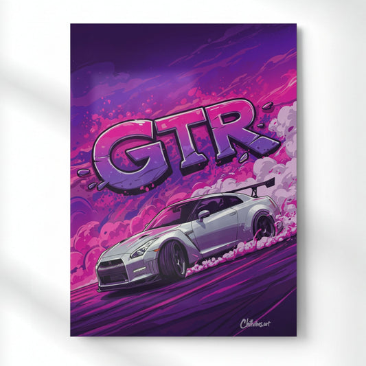 The GT-R Legend Metal Poster | Aesthetic Pop Art Wall Decor & Painting