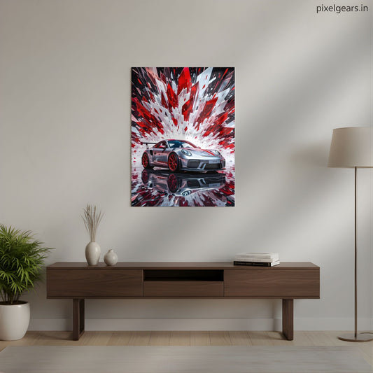 The Hyper-Reflected Impact Metal Poster | Aesthetic Pop Art Wall Decor & Painting