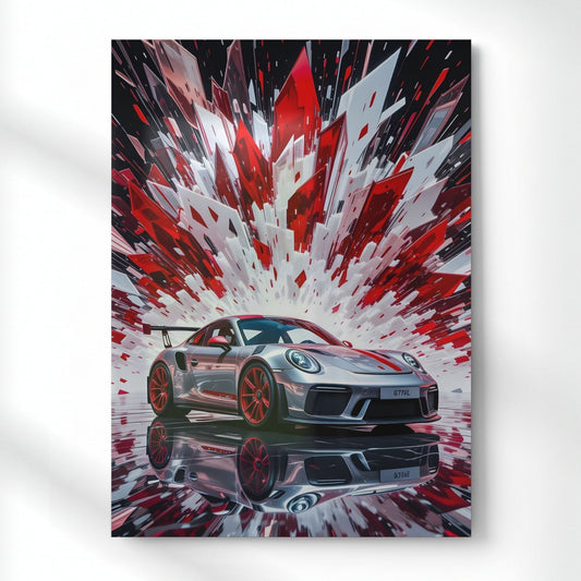 The Hyper-Reflected Impact Metal Poster | Aesthetic Pop Art Wall Decor & Painting