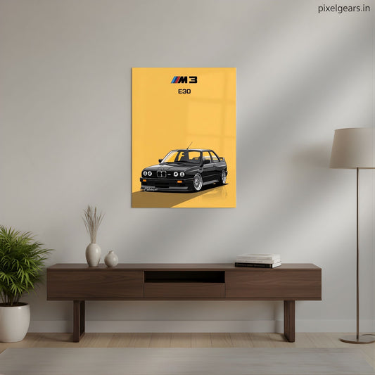 The Original M3 E30-Power Metal Poster | Aesthetic Pop Art Wall Decor & Painting