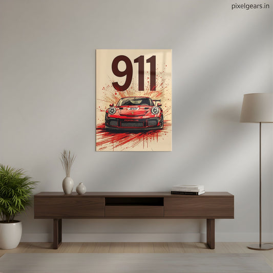 The Pop-Art Racer Metal Poster | Aesthetic Pop Art Wall Decor & Painting