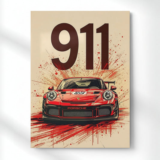 The Pop-Art Racer Metal Poster | Aesthetic Pop Art Wall Decor & Painting