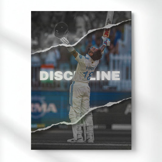 The Rise of Discipline Quote Metal Poster | Aesthetic Pop Art Wall Decor & Painting